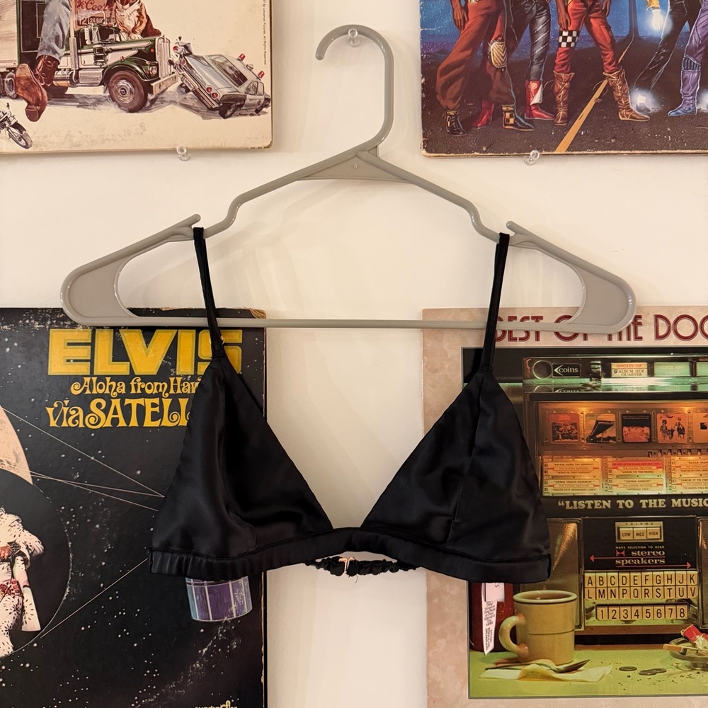 Victoria's Secret Black Satin Bra